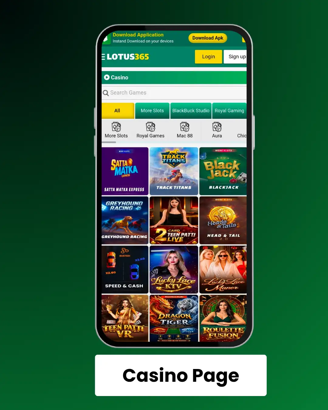 Lotus365 Casino Page